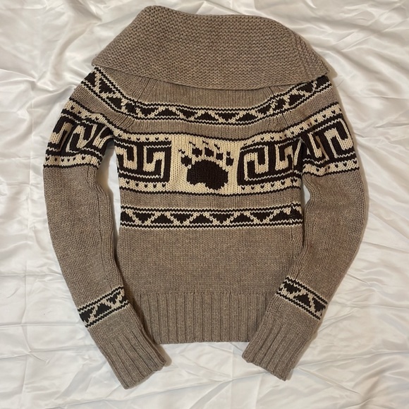 TNA 100% Lambswool Zip Cardigan Sweater - Picture 6 of 6